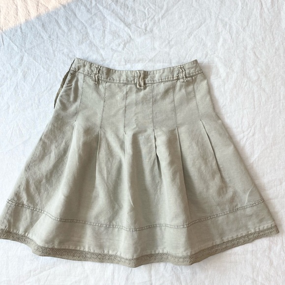 H&M Linen Blend Pleated Skirt - Picture 3 of 12